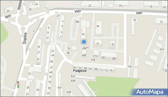 Świętochłowice, Wojska Polskiego, 43A, mapa Świętochłowice