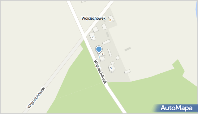 Święty Wojciech, Wojciechówek, 1, mapa Święty Wojciech