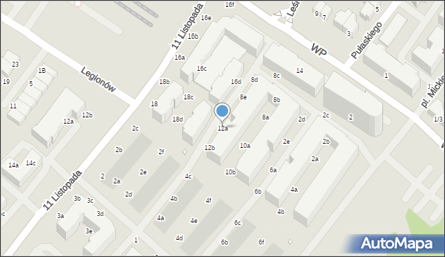 Świnoujście, Wojska Polskiego, 12a, mapa Świnoujście