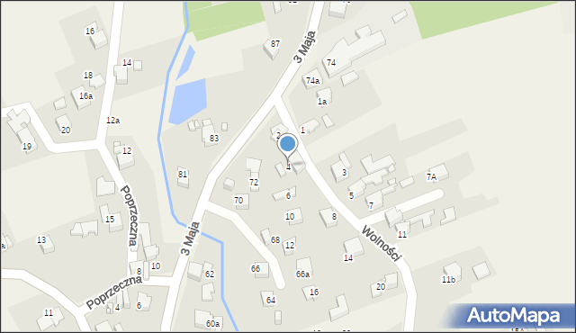 Syrynia, Wolności, 4, mapa Syrynia