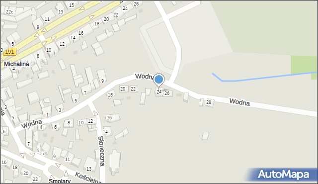 Szamocin, Wodna, 24, mapa Szamocin