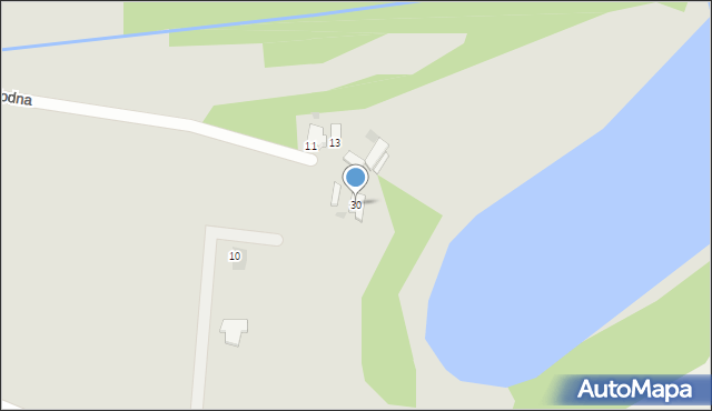Szamocin, Wodna, 30, mapa Szamocin