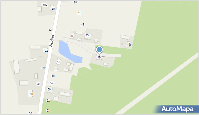 Szastarka, Wodna, 49c, mapa Szastarka