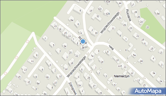 Szczecin, Wojciechowskiego Stanisława, 26, mapa Szczecina