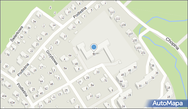 Szczecin, Wojciechowskiego Stanisława, 50, mapa Szczecina