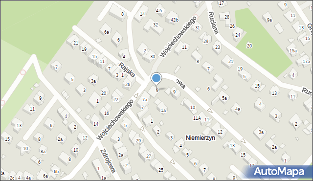 Szczecin, Wojciechowskiego Stanisława, 9, mapa Szczecina