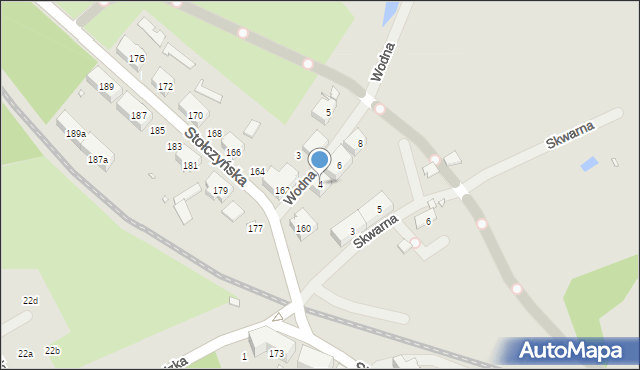 Szczecin, Wodna, 4, mapa Szczecina