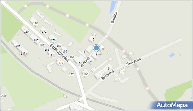 Szczecin, Wodna, 6, mapa Szczecina