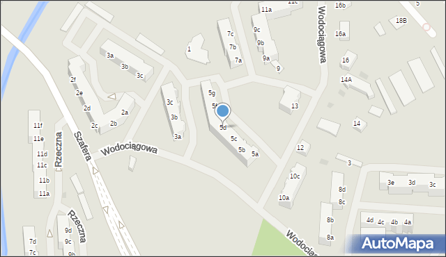 Szczecinek, Wodociągowa, 5d, mapa Szczecinek