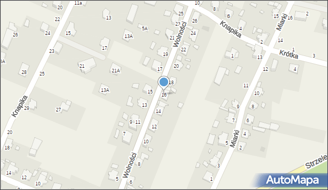 Szczepanek, Wolności, 16, mapa Szczepanek