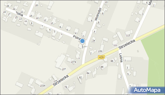 Szczepanek, Wolności, 3, mapa Szczepanek