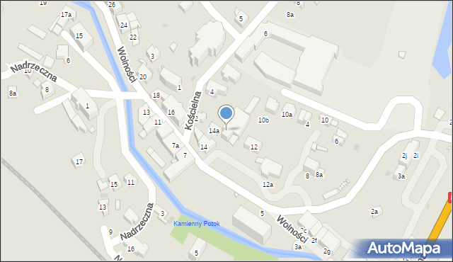 Szczytna, Wolności, 14b, mapa Szczytna