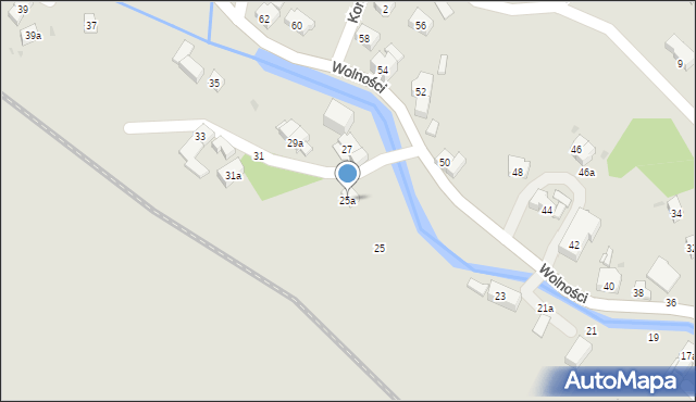 Szczytna, Wolności, 25a, mapa Szczytna