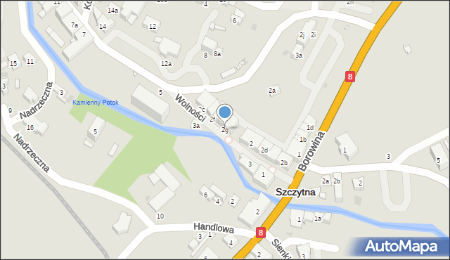 Szczytna, Wolności, 2g, mapa Szczytna