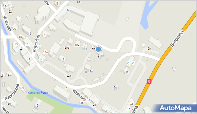 Szczytna, Wolności, 6, mapa Szczytna