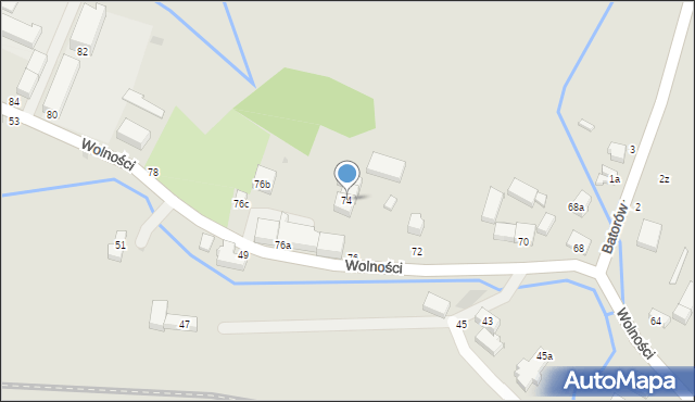 Szczytna, Wolności, 74, mapa Szczytna