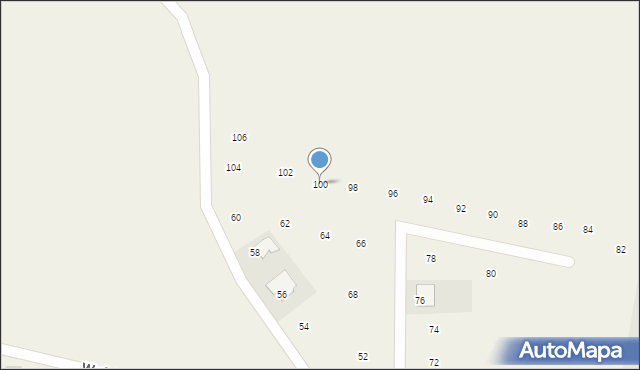 Szewna, Woźniakówka, 100, mapa Szewna
