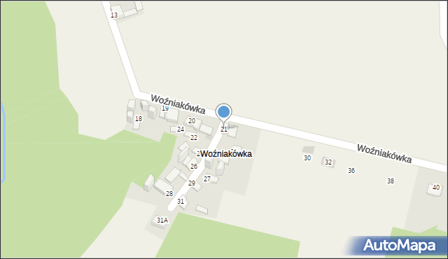 Szewna, Woźniakówka, 21, mapa Szewna