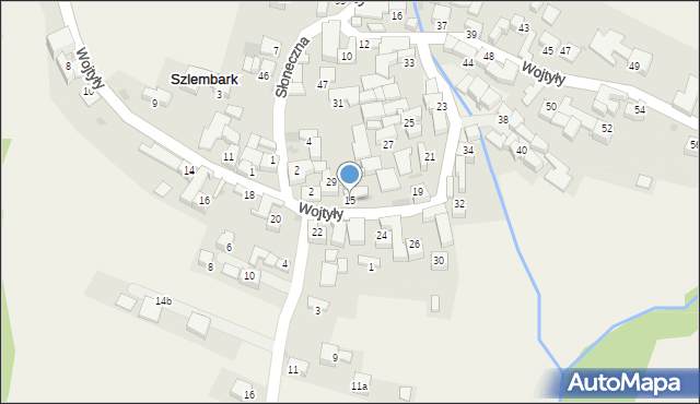 Szlembark, Wojtyły Karola, ks. kard., 15, mapa Szlembark