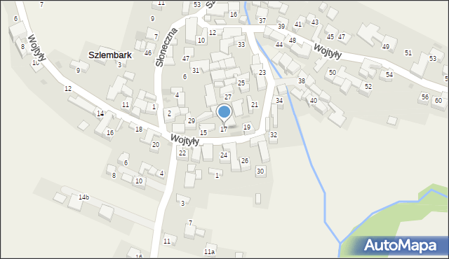 Szlembark, Wojtyły Karola, ks. kard., 17, mapa Szlembark