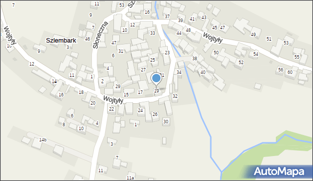 Szlembark, Wojtyły Karola, ks. kard., 19, mapa Szlembark