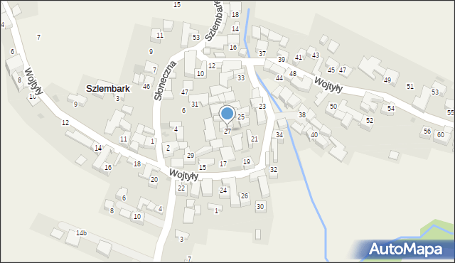 Szlembark, Wojtyły Karola, ks. kard., 27, mapa Szlembark