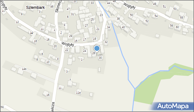 Szlembark, Wojtyły Karola, ks. kard., 28, mapa Szlembark