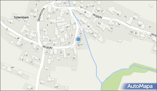 Szlembark, Wojtyły Karola, ks. kard., 32, mapa Szlembark