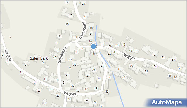 Szlembark, Wojtyły Karola, ks. kard., 33, mapa Szlembark