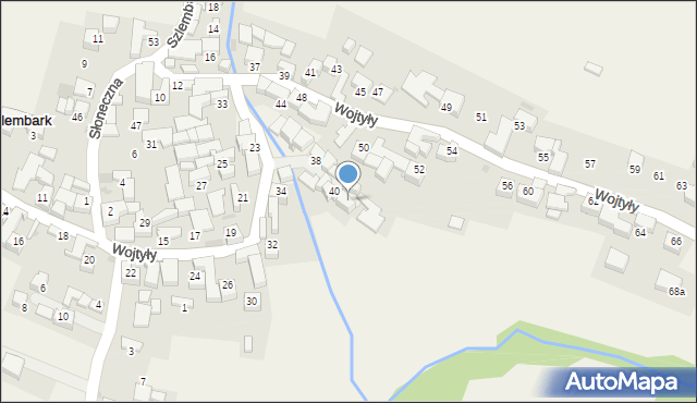 Szlembark, Wojtyły Karola, ks. kard., 42, mapa Szlembark