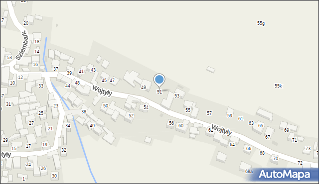 Szlembark, Wojtyły Karola, ks. kard., 51, mapa Szlembark