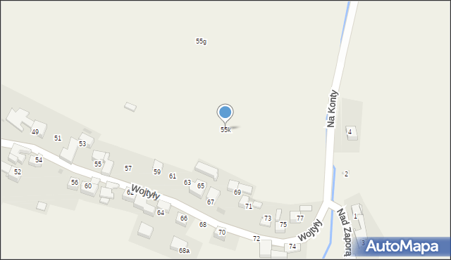 Szlembark, Wojtyły Karola, ks. kard., 55k, mapa Szlembark