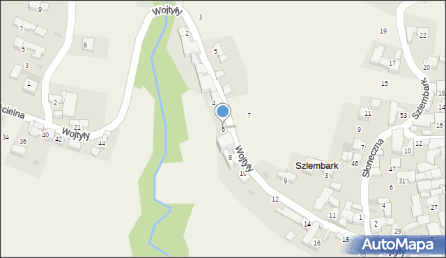 Szlembark, Wojtyły Karola, ks. kard., 6, mapa Szlembark