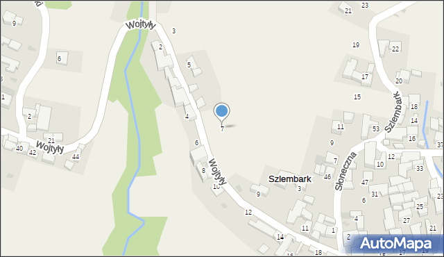 Szlembark, Wojtyły Karola, ks. kard., 7, mapa Szlembark