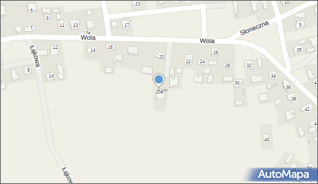 Szówsko, Wola, 20a, mapa Szówsko