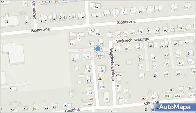 Sztum, Wojciechowskiego, 3, mapa Sztum