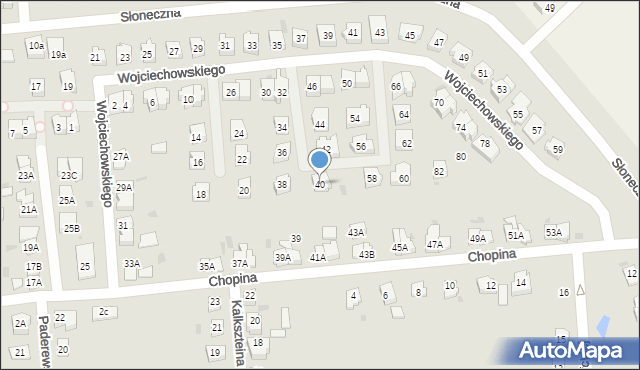 Sztum, Wojciechowskiego, 40, mapa Sztum