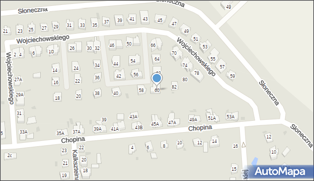 Sztum, Wojciechowskiego, 60, mapa Sztum