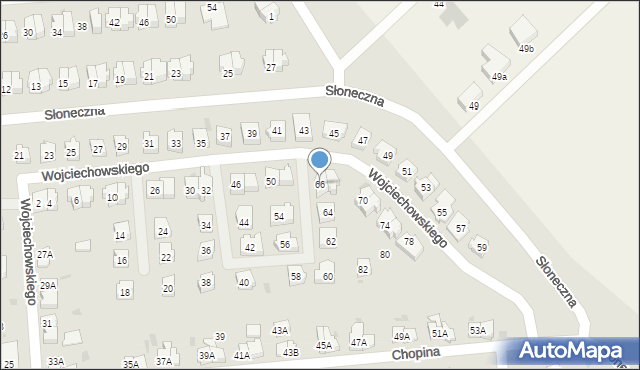 Sztum, Wojciechowskiego, 66, mapa Sztum