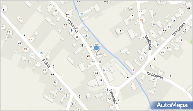 Szymiszów, Wolności, 35, mapa Szymiszów