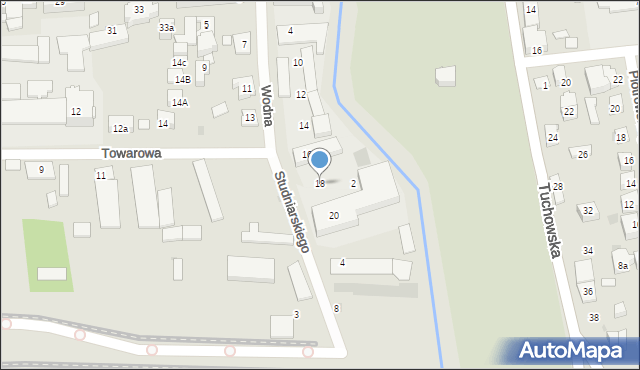 Tarnów, Wodna, 18, mapa Tarnów