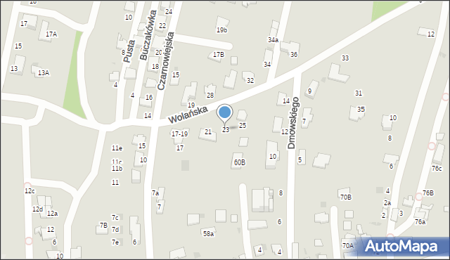 Tarnów, Wolańska, 23, mapa Tarnów