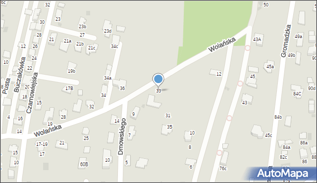 Tarnów, Wolańska, 33, mapa Tarnów