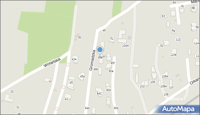 Tarnów, Wolańska, 49a, mapa Tarnów