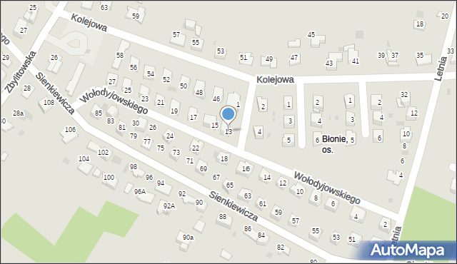 Tarnów, Wołodyjowskiego Michała, 13, mapa Tarnów