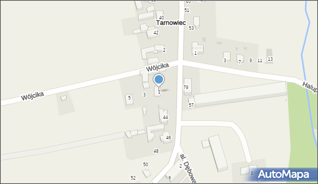 Tarnowiec, Wójcika Adama, 1, mapa Tarnowiec