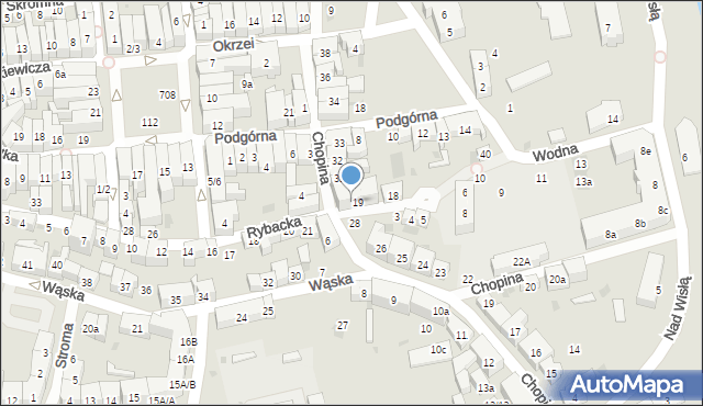 Tczew, Wodna, 19a, mapa Tczew