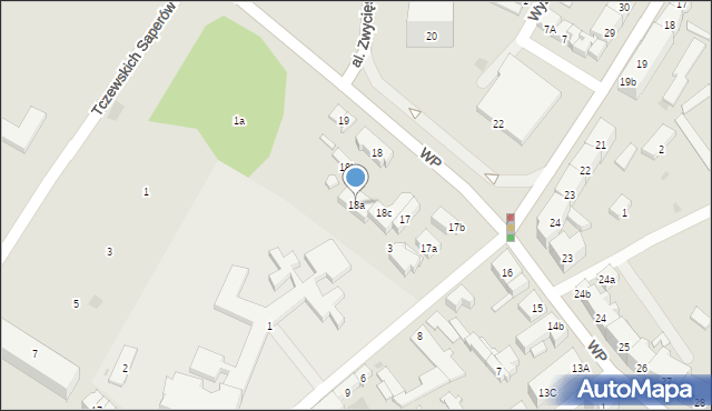 Tczew, Wojska Polskiego, 18a, mapa Tczew