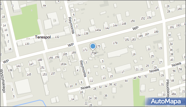 Terespol, Wojska Polskiego, 173A, mapa Terespol