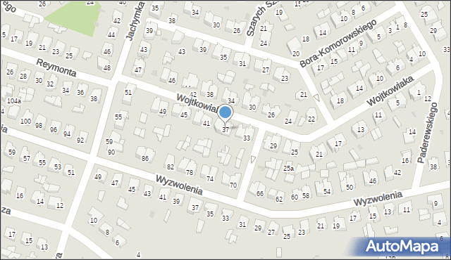 Tomaszów Lubelski, Wojtkowiaka Antoniego, 37, mapa Tomaszów Lubelski